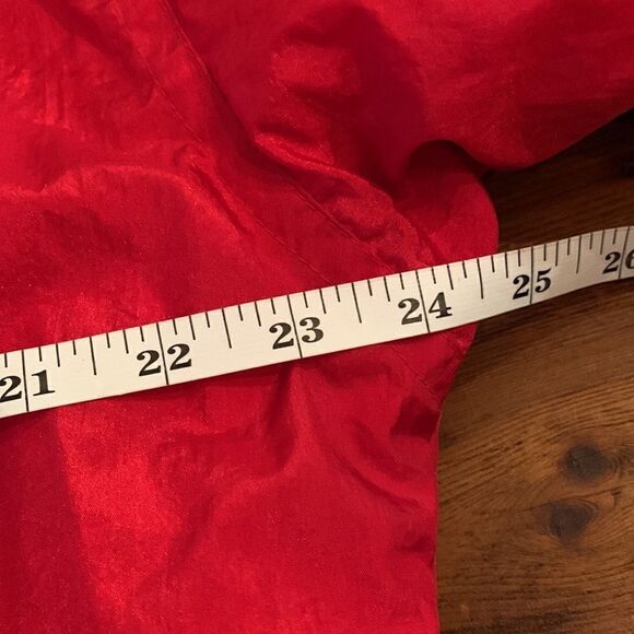 Vintage 90’s Fera Ski Jacket Bright Red Gold Button Detail Sz 16 - Picture 8 of 15